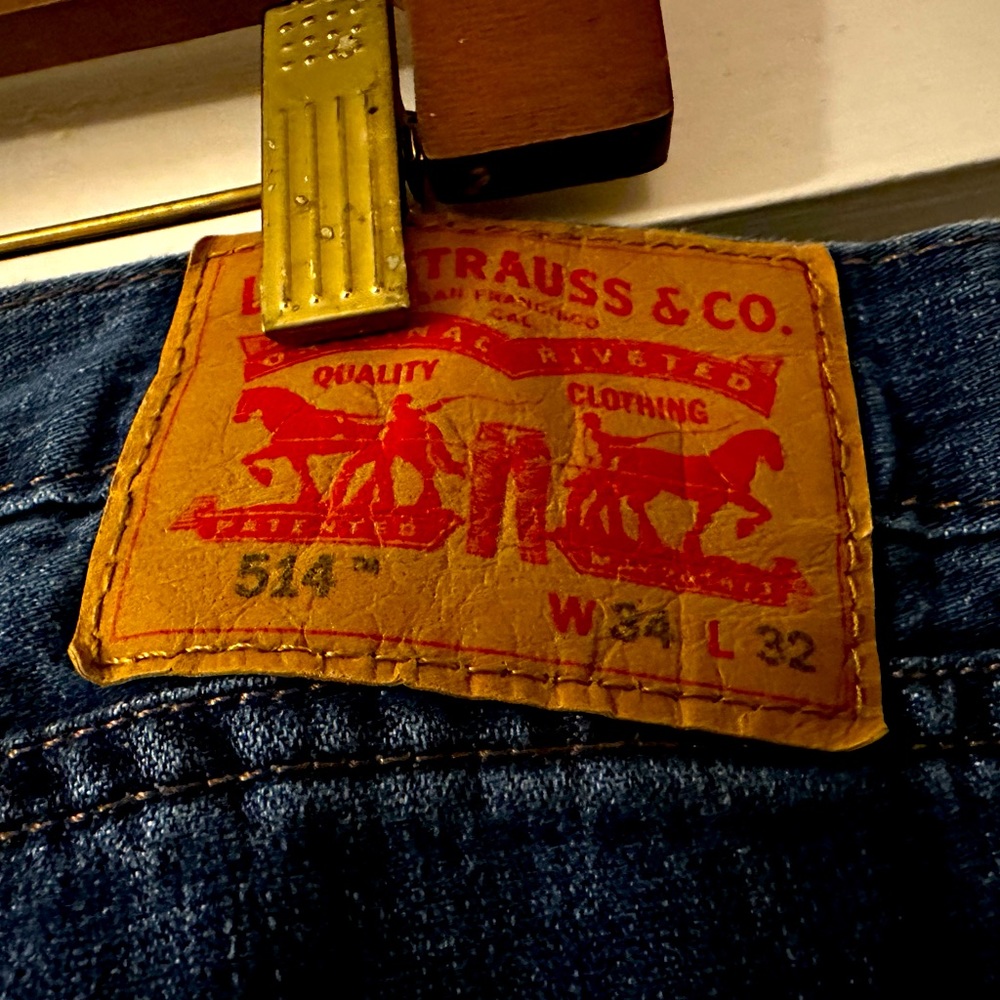 Levi’s 514’s, size 34 waist, 32 inseam.